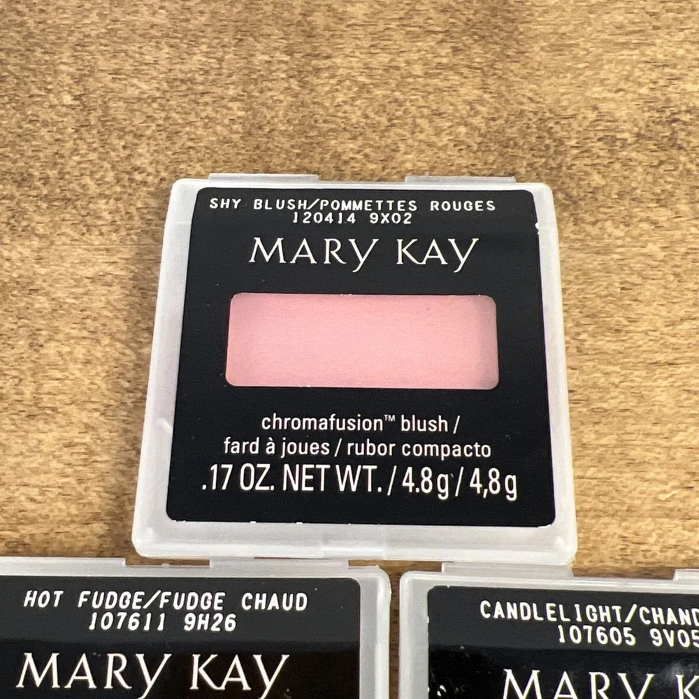 Mary Kay Chromafusion Blush & Eye Shadow Lot Shy, Hot Fudge, Candlelight, Merlot